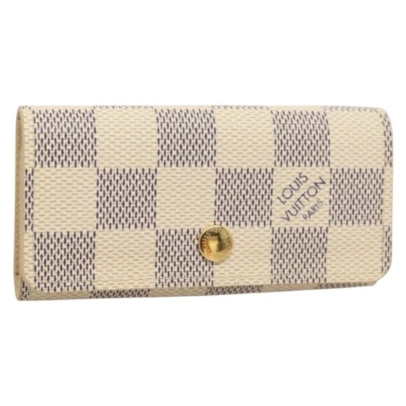 LOUIS VUITTON Damier Azur Multi Cles 4 Key Case N60020 LV Auth 131504 - Picture 1 of 16